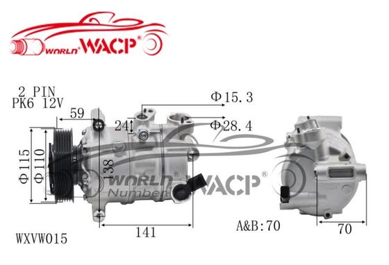 5N0820803 5N0820803C Máy nén AC xe hơi cho VW Golf7 cho Audi A3 cho Skoda Fabia cho ghế WXVW015