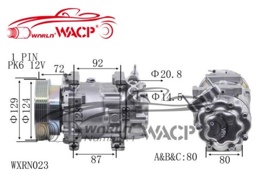 Bộ điều hòa 12V 6PK cho Renault Duster / Clio / Megane / Scenic / Kangoo / Logan / Nissan WXRN023