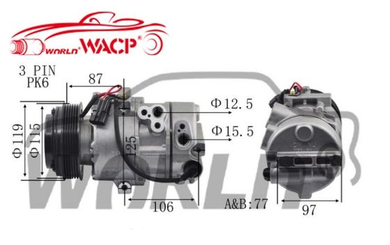 ACP1550000S Máy nén AC xe hơi cho Kia K3 cho Sportage DW16 6PK WXKA025