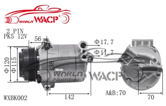 PXE16 5PK Máy nén biến động cho Buick Lacrosse 2.4 WXBK002