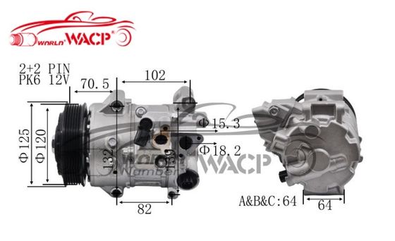 DCP50101 Auto AC Compressor TSE17C Cho Toyota Camry Cho RAV4 2010-2013 WXTT071