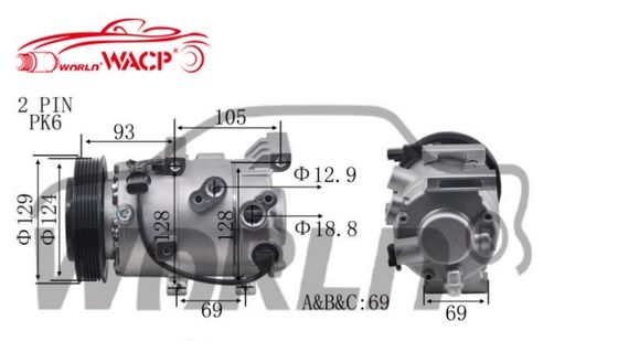 Xe AC nén 97701F2500 Cho Hyundai Elantra Cho Cerato/Verna Cho Kia Soul Cho Forte Cho ProCeed WXHY035