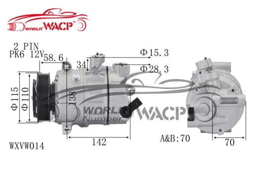 DCP32045 1K0820803G Độ chính xác cao cho Audi A3 cho VW Golf6 cho Caddy cho Skoda Octavia Nén WXVW014