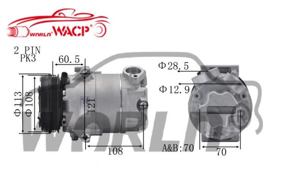 RC.600.108 5U0820803K AC.100.1758 Xe AC nén cho Volkswagen Fox Voyage WXVW045