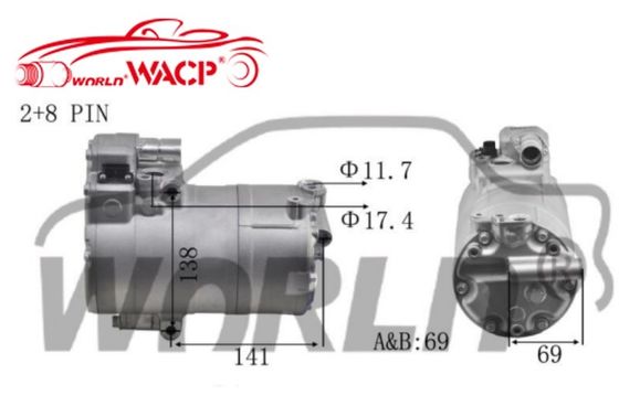 64526998210 Xe điện máy nén AC cho BMW 2/3/5/7/I3/I8 Mini Countryman WXHB019A